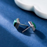 Boucles d'Oreilles Malachite Argent 925 – Bijou Renouveau - Biloria
