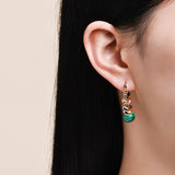 Boucles d'Oreilles Malachite Argent 925 – Évolution Personnelle - Biloria