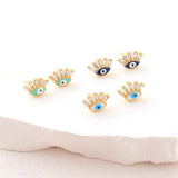 Boucles d'oreilles Mauvais Œil Cristal Protection - Biloria