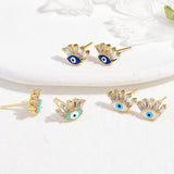 Boucles d'oreilles Mauvais Œil Cristal Protection - Biloria