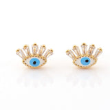 Boucles d'oreilles Mauvais Œil Cristal Protection - Biloria