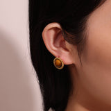 Boucles d'Oreilles Œil de Tigre – Protection et Force Intérieure - Biloria
