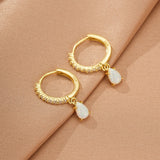 Boucles d'oreilles Opale Goutte Solaire – Argent plaqué or - Biloria