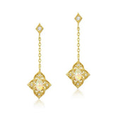 Boucles d'Oreilles Opale Naturelle, Argent Plaqué Or 10K - Biloria