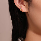 Boucles d'Oreilles Opale Sagesse Argent Plaqué Or – Bijou Spirituel - Biloria