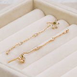 Boucles d'Oreilles Péridot et Topaze Vœux Éternel Argent Plaqué Or - Biloria