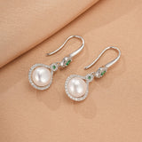 Boucles d'Oreilles Perle et Zircon Argent 925 - Biloria
