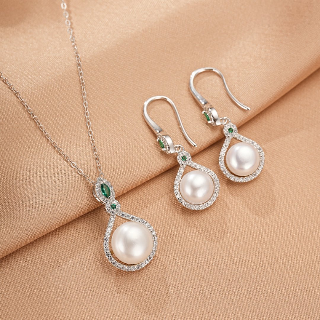 Boucles d'Oreilles Perle et Zircon Argent 925 - Biloria