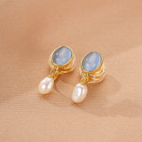 Boucles d'Oreilles Perle Lueur d'Aurore - Biloria