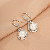 Boucles d'Oreilles Perle Zircon Argent – Goutte Royale - Biloria