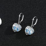 Boucles d'Oreilles Pierre de Lune Arbre de Vie Argent 925 - Biloria