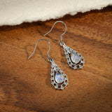 Boucles d'Oreilles Pierre de Lune en Forme de Larme - Biloria
