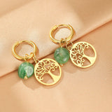 Boucles d'Oreilles Pierres Naturelles Arbre de Vie Sérénité - Biloria