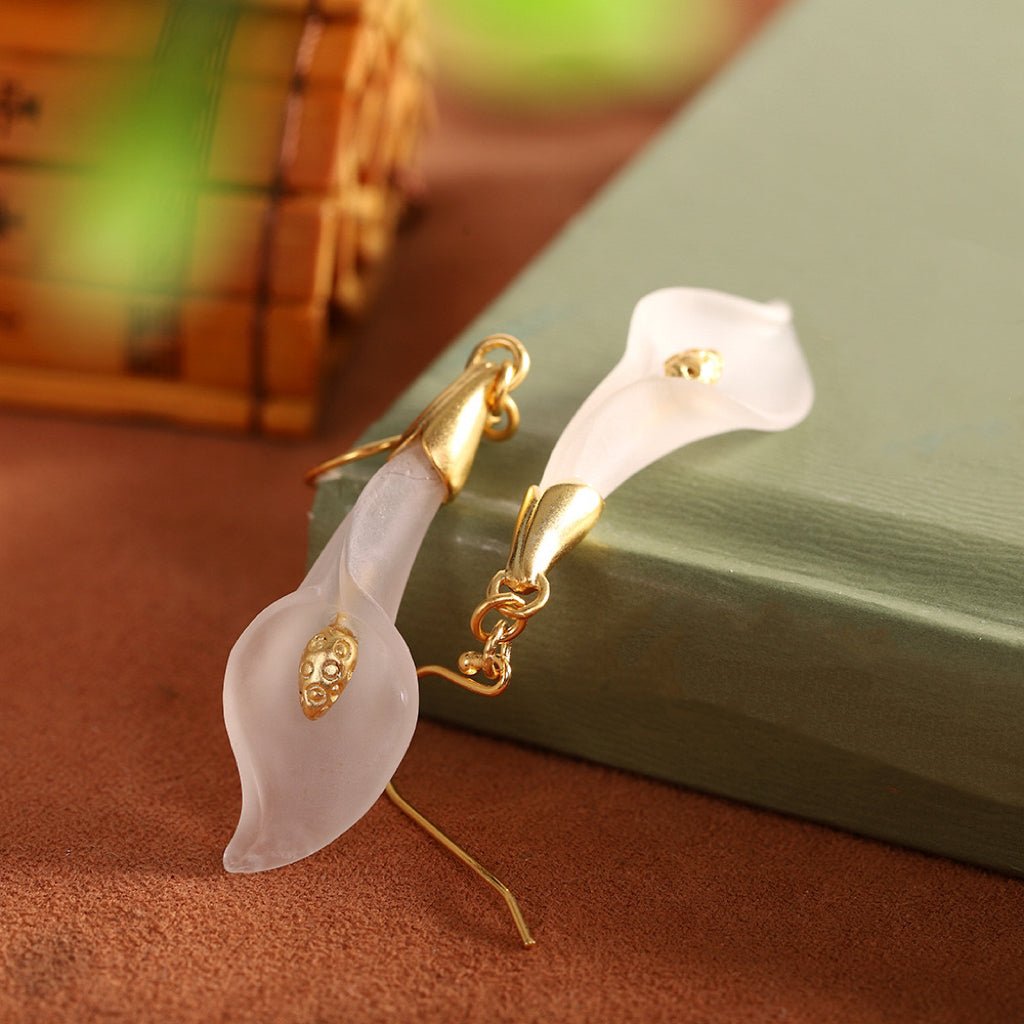 Boucles d'Oreilles Quartz Clair Argent Plaqué Or - Biloria