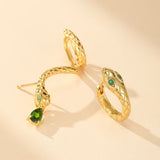 Boucles d'Oreilles Serpent Spirale de Sagesse Dorées - Biloria