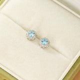 Boucles d'Oreilles Topaze Fleur d'Eden Argent S925 - Biloria