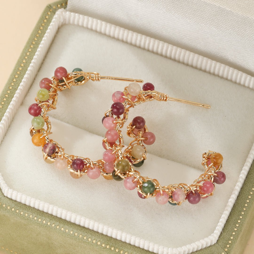 Boucles d'Oreilles Tourmaline – Énergie Positive et Éclat Solaire - Biloria