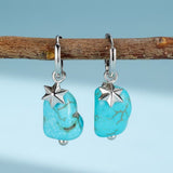 Boucles d'Oreilles Turquoise Argent 925 - Larmes du Ciel - Biloria