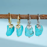 Boucles d'Oreilles Turquoise Argent 925 - Larmes du Ciel - Biloria