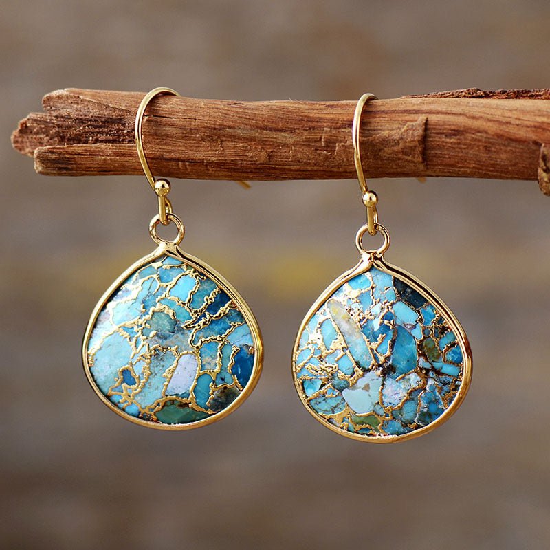 Boucles d'Oreilles Turquoise Célestes – Bijou Nature - Biloria