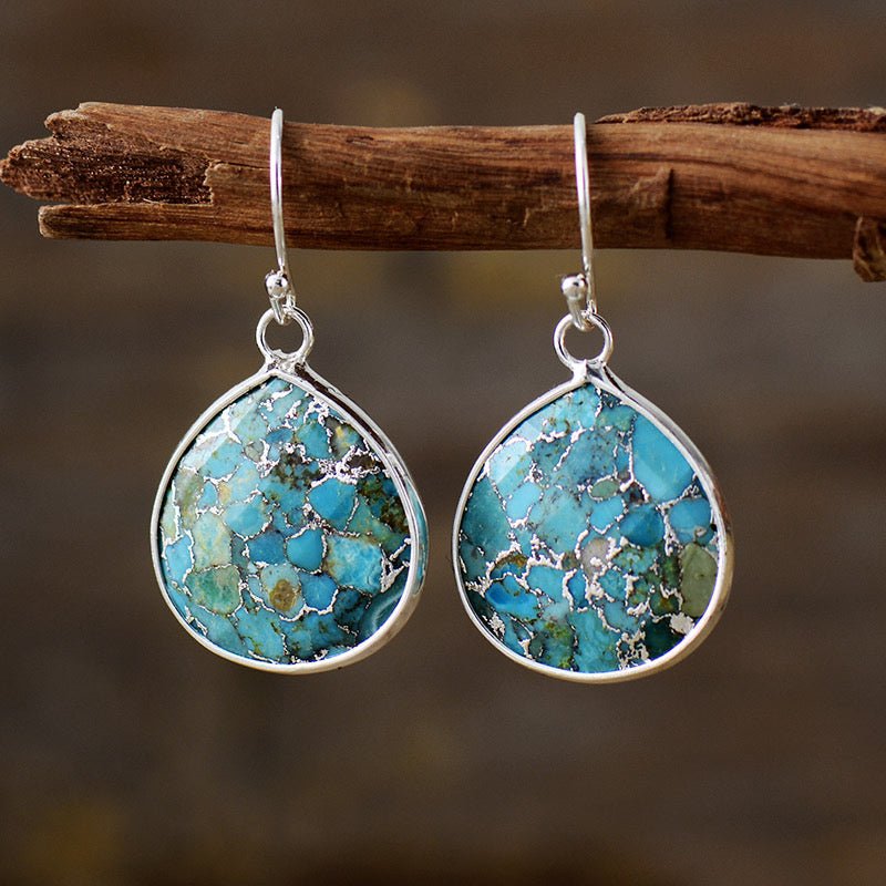 Boucles d'Oreilles Turquoise Célestes – Bijou Nature - Biloria