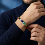 Bracelet 7 Chakras Œil de Tigre et Pierres Naturelles avec Bouddha - Biloria