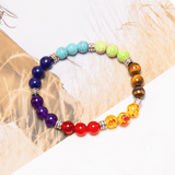 Bracelet 7 Chakras Pierres Naturelles 8mm – Équilibre Énergétique - Biloria