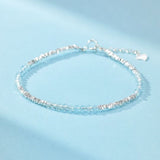 Bracelet Aigue-marine Argent 925 - Bijou Sérénité Brume Matinale - Biloria
