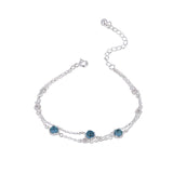 Bracelet Aigue-Marine Argent 925 Sérénité - Biloria