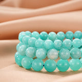 Bracelet Amazonite et Perle – Sérénité Minérale - Biloria
