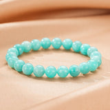 Bracelet Amazonite et Perle – Sérénité Minérale - Biloria