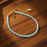 Bracelet Amazonite Fine Apaisant – Bijou Méditation - Biloria