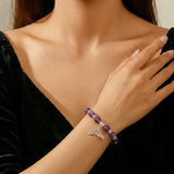 Bracelet Améthyste Queue de Sirène pour Enfant - Argent 925 - Biloria