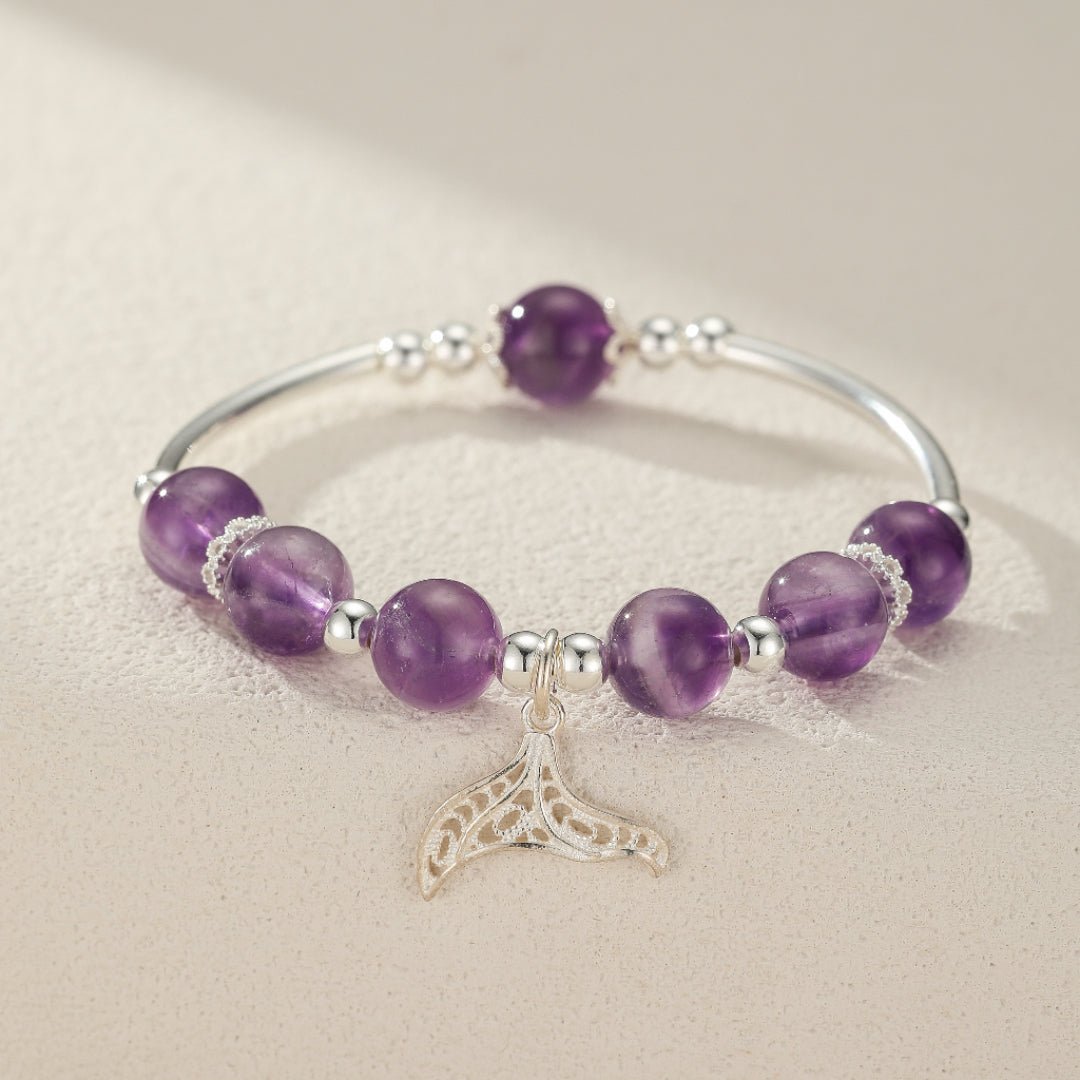 Bracelet Améthyste Queue de Sirène pour Enfant - Argent 925 - Biloria