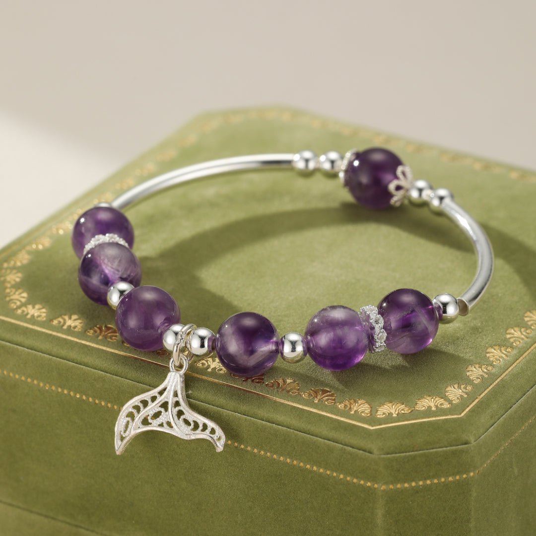 Bracelet Améthyste Queue de Sirène pour Enfant - Argent 925 - Biloria