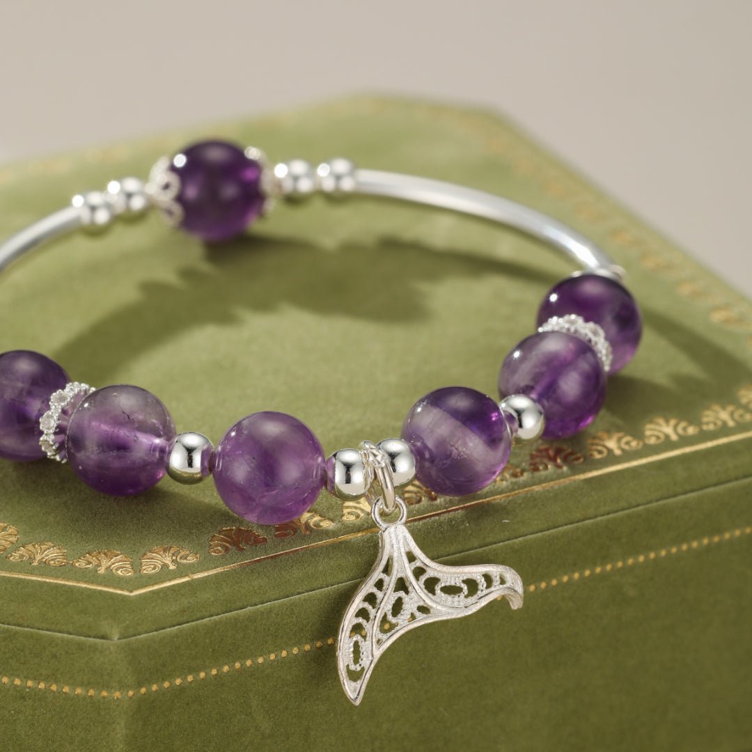Bracelet Améthyste Queue de Sirène pour Enfant - Argent 925 - Biloria