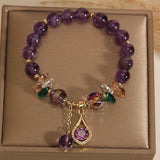 Bracelet Améthyste Zircon – Purification et Sérénité - Biloria