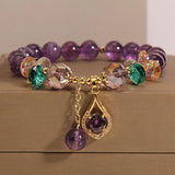 Bracelet Améthyste Zircon – Purification et Sérénité - Biloria