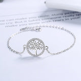 Bracelet Arbre de Vie en Argent 925, Zircon – Force et Vitalité - Biloria