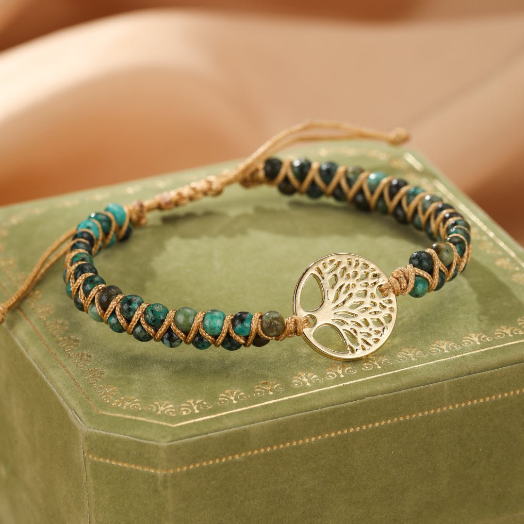Bracelet Arbre de Vie Jaspe Africain - Stabilité et Bonheur - Biloria