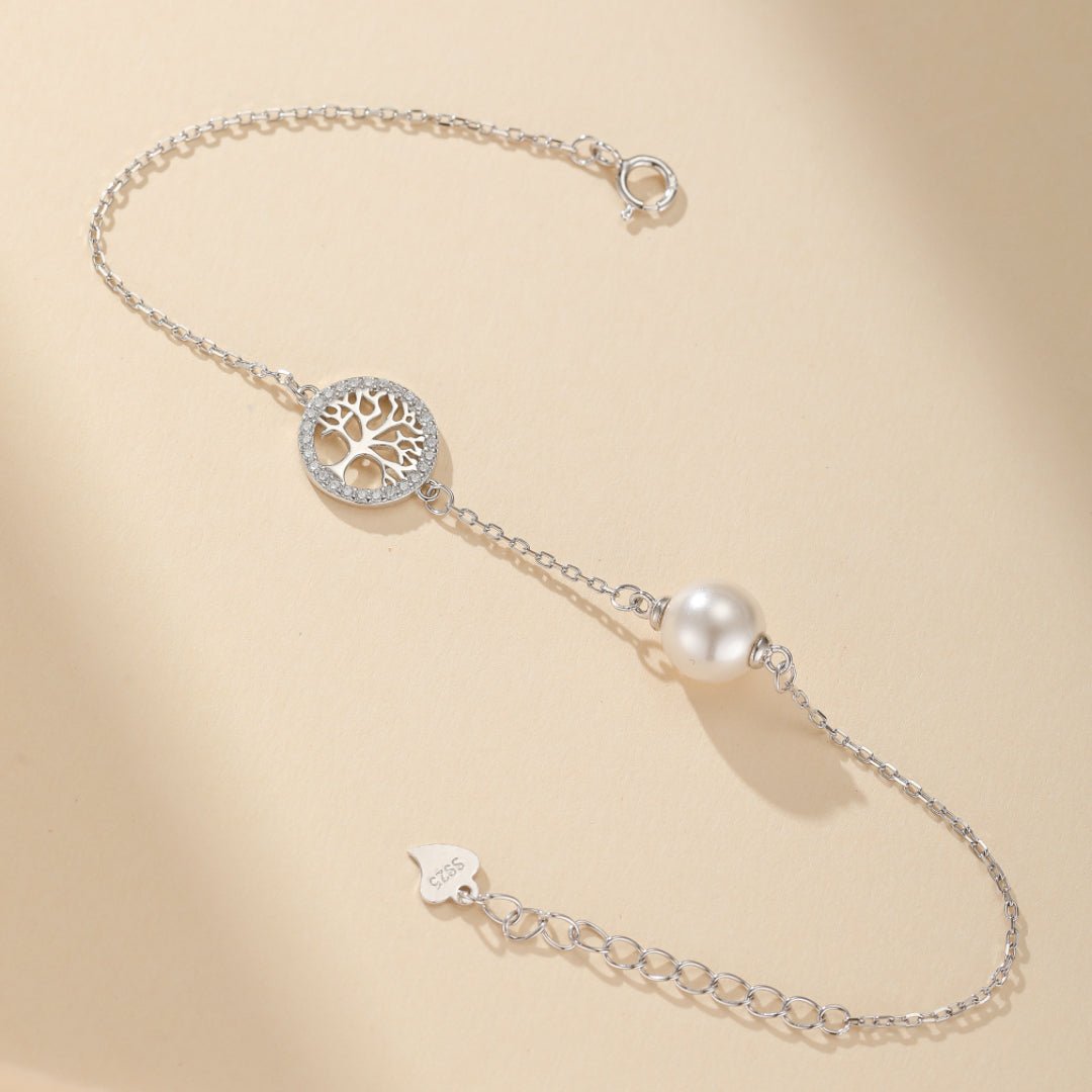 Bracelet Arbre de Vie Perle Argent 925 Vitalité - Biloria