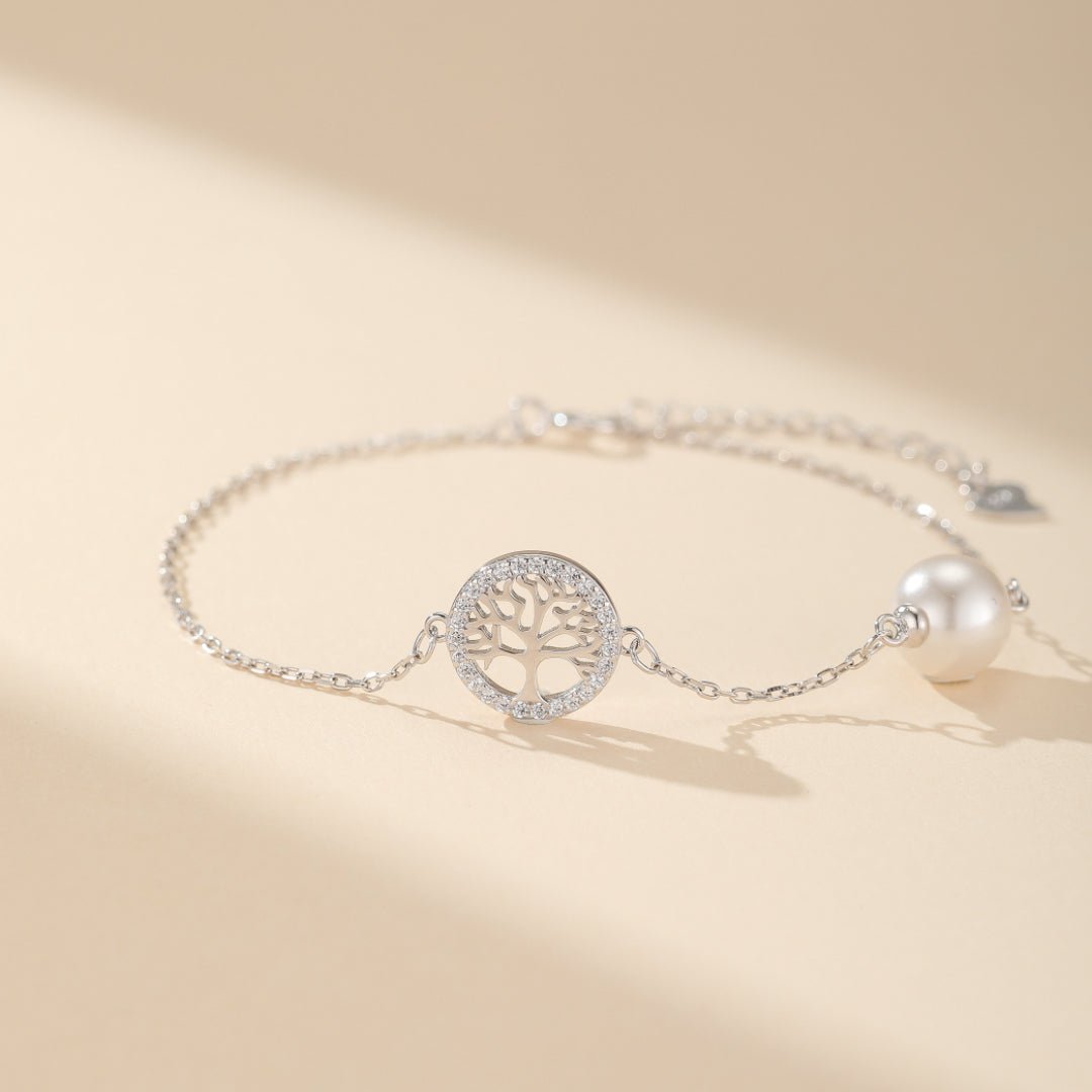 Bracelet Arbre de Vie Perle Argent 925 Vitalité - Biloria