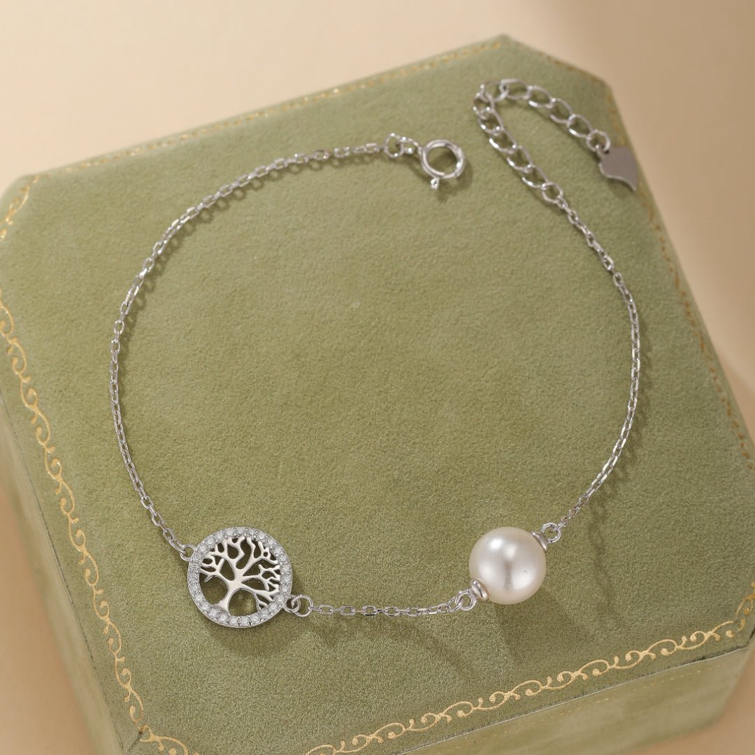 Bracelet Arbre de Vie Perle Argent 925 Vitalité - Biloria
