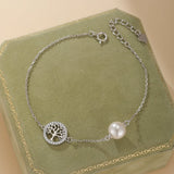 Bracelet Arbre de Vie Perle Argent 925 Vitalité - Biloria
