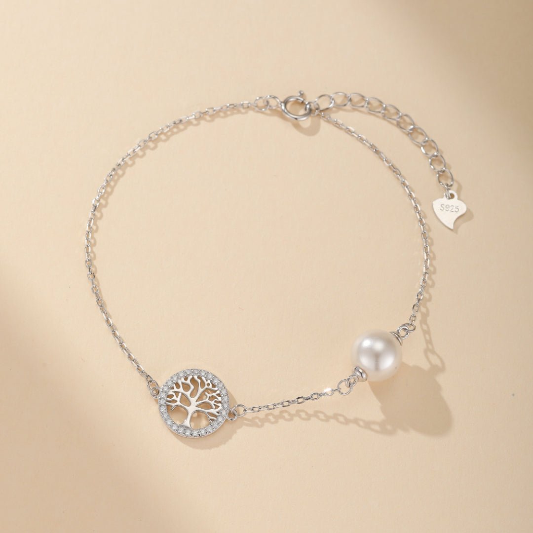 Bracelet Arbre de Vie Perle Argent 925 Vitalité - Biloria