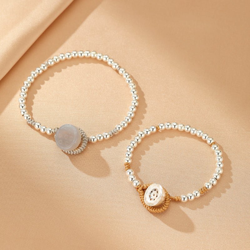 Bracelet Argent Graine de Lotus pour Maman et Enfant - Biloria