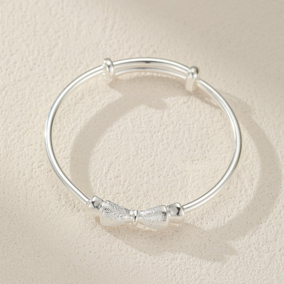 Bracelet Bébé Argent Nœud Papillon Ajustable – Cadeau Naissance - Biloria