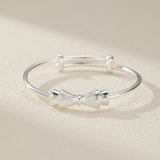 Bracelet Bébé Argent Nœud Papillon Ajustable – Cadeau Naissance - Biloria