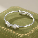 Bracelet Bébé Argent Nœud Papillon Ajustable – Cadeau Naissance - Biloria