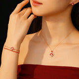 Bracelet Cheval Esprit Libre en Argent Plaqué Or Rose - Biloria